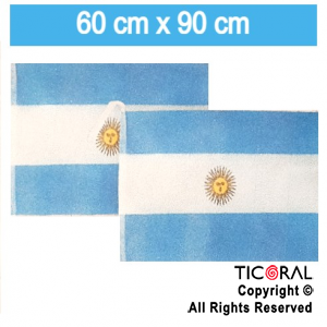 BANDERA ARGENTINA 60CM ANCHO X 90CM LARGO FISELINA (PACK X 5 unid)